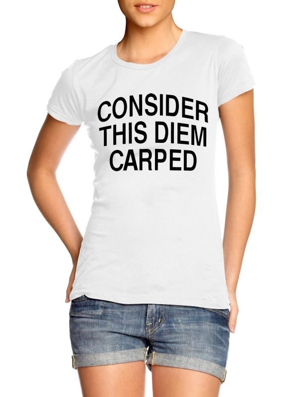 Consider this diem carped t-shirt by Clique Wear