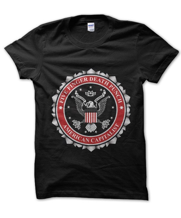 Five Finger Death Punch American Capitalist rock band music metal t-shirt by Clique Wear