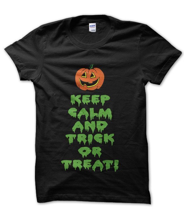 Keep Calm and Trick or Treat Halloween t-shirt by Clique Wear