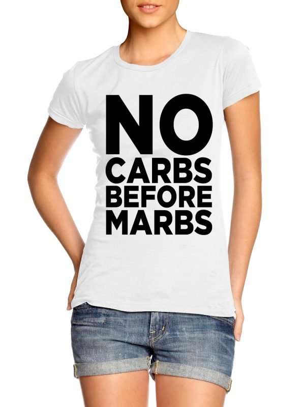 No carbs before marbs t-shirt by Clique Wear