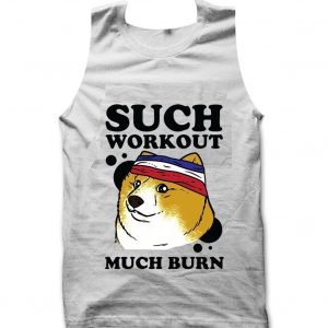Such Workout Much Burn Gym Doge Meme Tank top