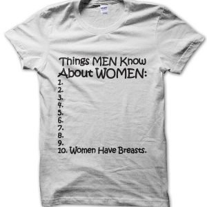 Things Men Know About Women…. They Have Breasts T-Shirt