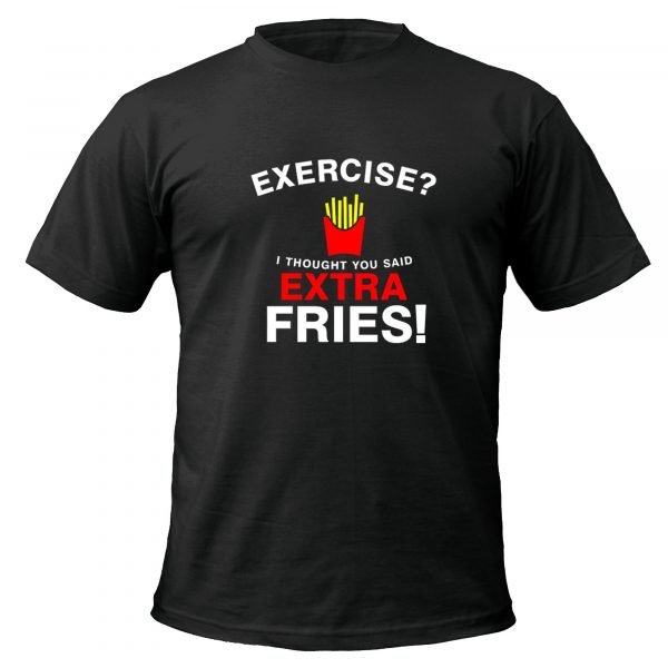 Exercise Extra Fries t-shirt by Clique Wear