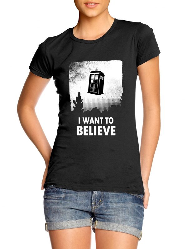 I Want to Believe Tardis t-shirt by Clique Wear