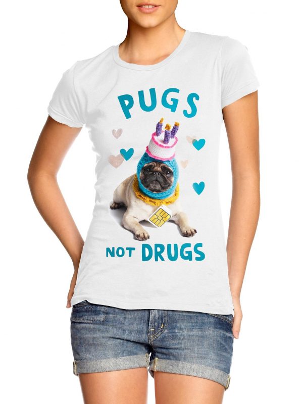Pugs Not Drugs t-shirt by Clique Wear