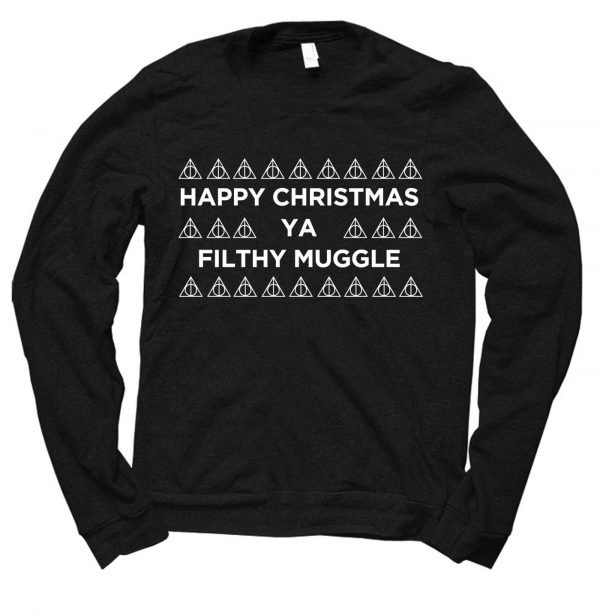 Happy Christmas Ya Filthy Muggle Christmas jumper by Clique Wear