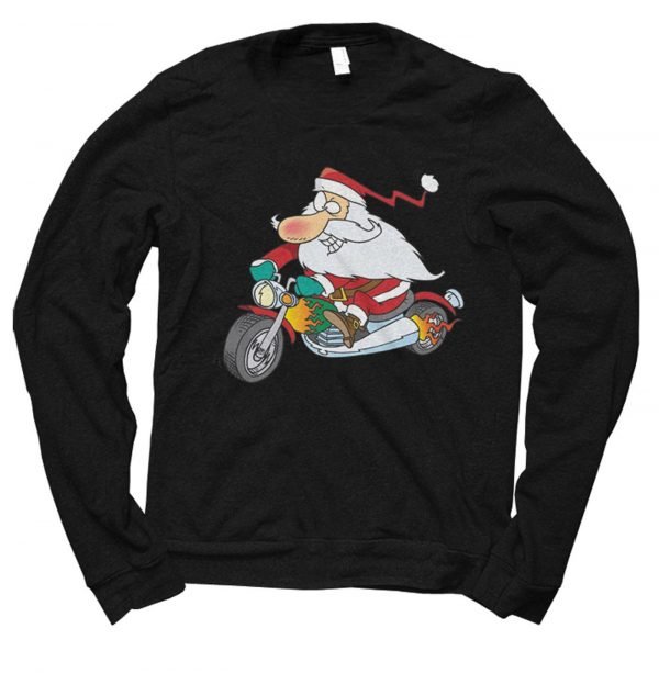 Santa Biker Christmas jumper by Clique Wear
