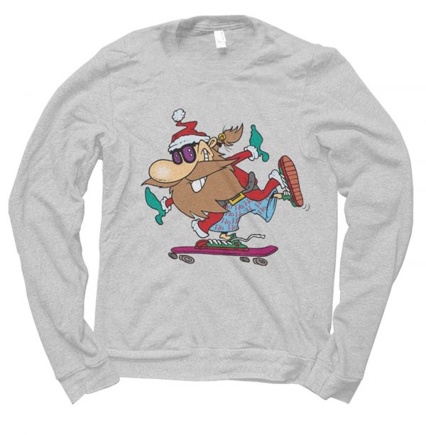 Santa Funky Skateboarder Christmas jumper by Clique Wear