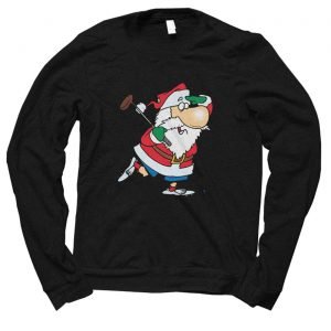 Santa Golfing Christmas jumper (sweatshirt)