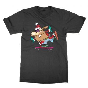 Santa Skateboarder christmas T-Shirt