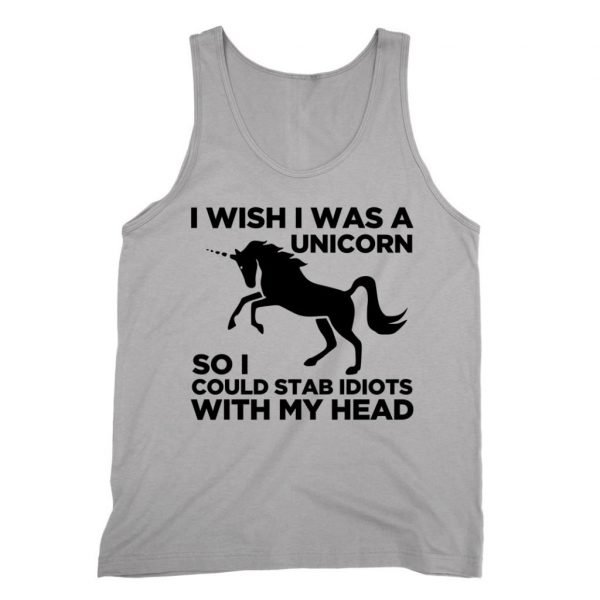 I Wish I Was a Unicorn so I Could Stab People with my Head vest by Clique Wear