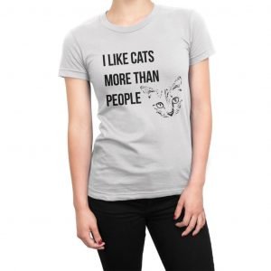 I Like Cats More Than People women’s t-shirt