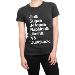 Jin & Suga & J-Hope & RapMon & Jimin & V & Jungkook women’s t-shirt