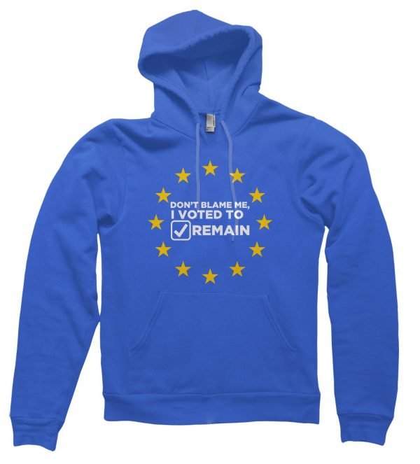 Dont Blame Me I Voted to Remain hoodie by Clique Wear
