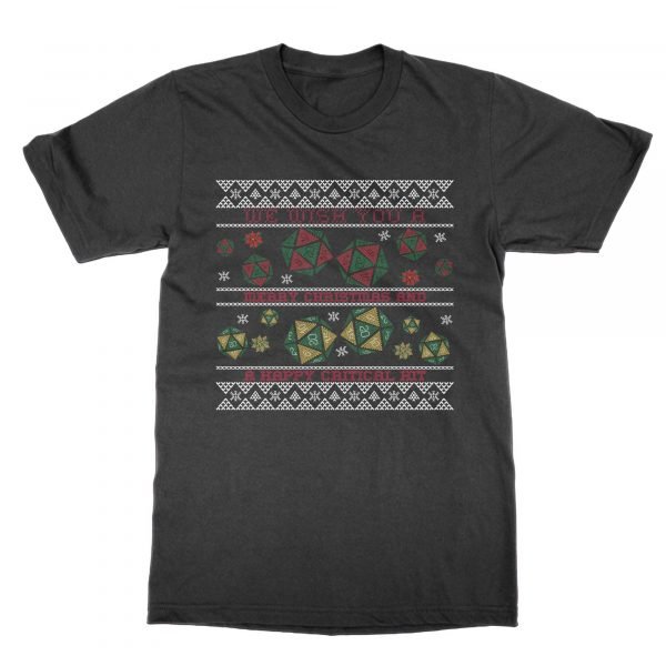 We Wish You a Merry Christmas and a Happy Critical Hit t-shirt by Clique Wear