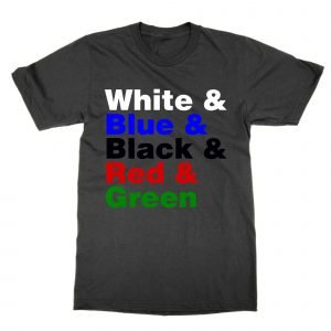 White & Blue Black Red Green (multicolour)T-Shirt
