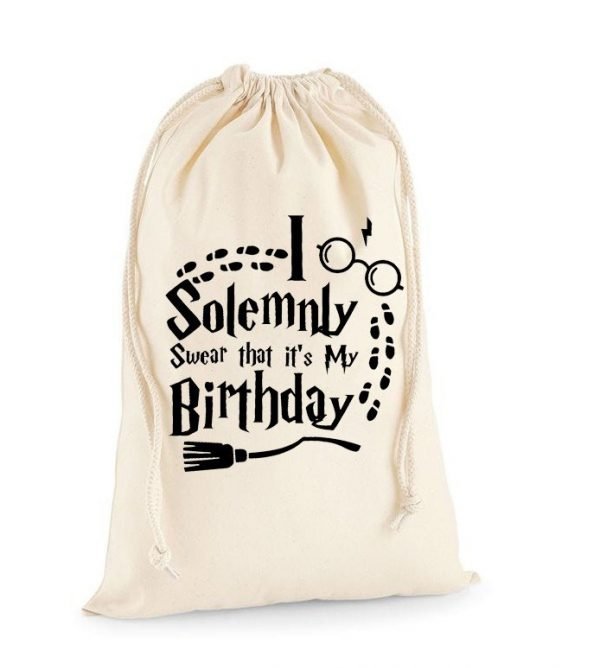 I Solemnly Swear I Am Up To No Good Birthday Sack