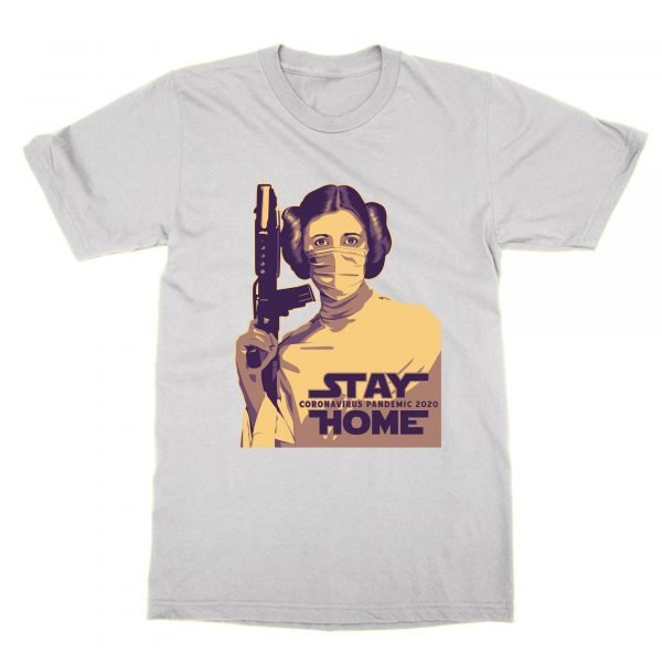 Princess Leia Stay Home Coronavirus Pandemic t-shirt by Clique Wear