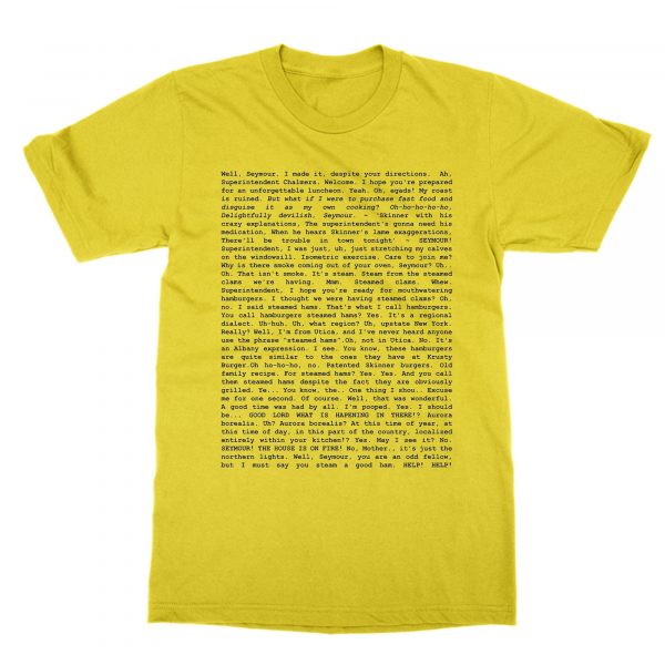 Steamed Hams script t-shirt by Clique Wear
