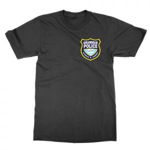 Grammar Police badge POCKET T-Shirt