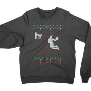Basketball Dunk Christmas Ugly Sweater jumper (sweatshirt)