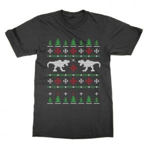Dinosaur Christmas Ugly Sweater T-Shirt