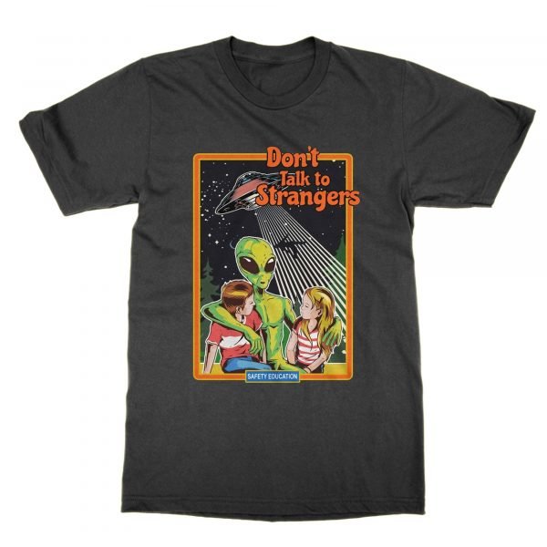 Don't Talk To Strangers Retro Alien Invasion t-shirt by Clique Wear