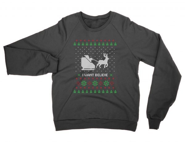 I Want Believe Christmas Ugly Sweater sweatshirt by Clique Wear