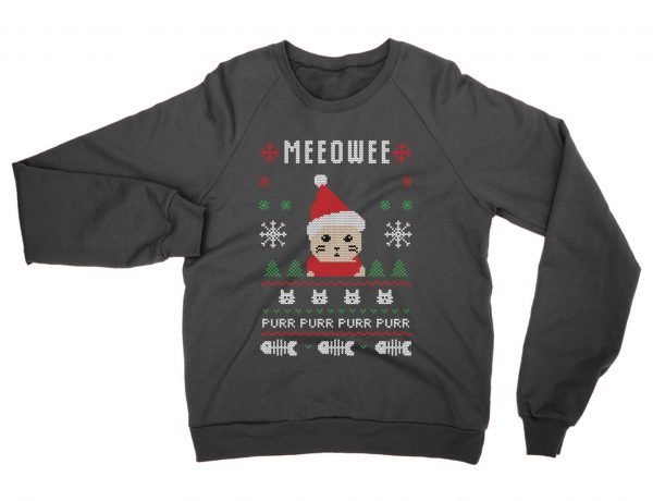 Meowe purr purr purr purr Christmas Ugly Sweater sweatshirt by Clique Wear