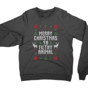 Merry Christmas Ya Filthy Animal Ugly Sweater jumper (sweatshirt)