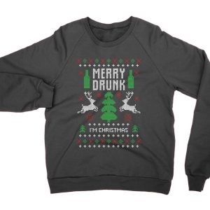 Merry Drunk I’m Christmas Ugly Sweater jumper (sweatshirt)