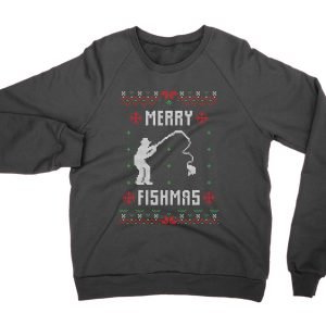 Merry Fishmas Christmas Ugly Sweater jumper (sweatshirt)