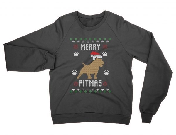 Merry Pitmas Christmas Ugly Sweater sweatshirt by Clique Wear
