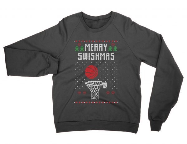 Merry Swishmas basketball Christmas Ugly Sweater sweatshirt by Clique Wear
