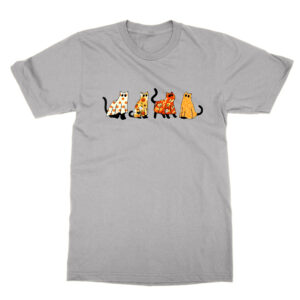 Black Cats in Ghost Costume Cute Halloween T-Shirt