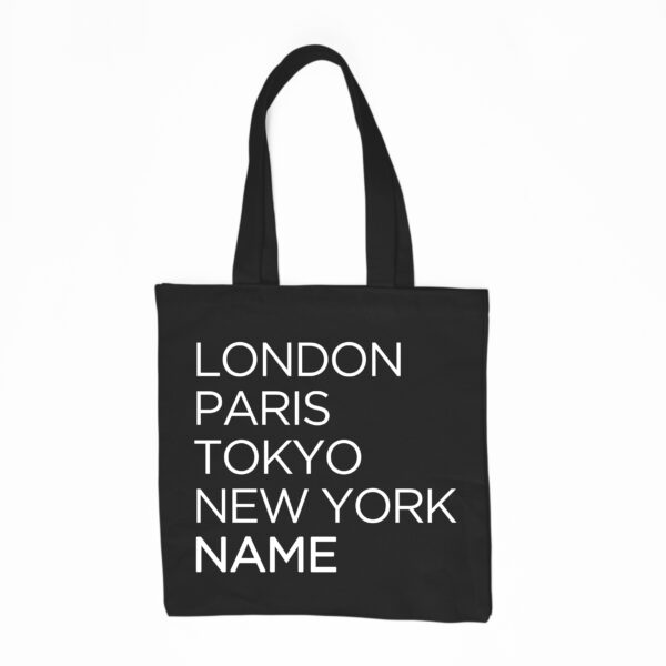 London Paris Tokyo New York NAME tote by Clique Wear
