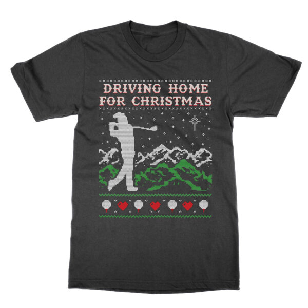 Driving Home for Christmas Golf t-shirt by Clique Wear