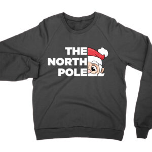 The North Pole jumper (sweatshirt) North Face parody