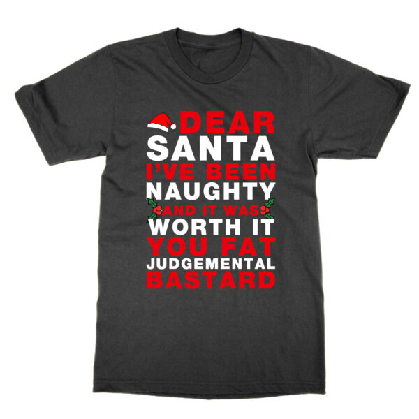 Dear Santa I've Been And It Was Worth It Funny Rude Christmas t-shirt by Clique Wear