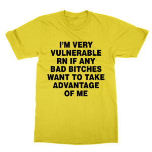 I’m Very Vulnerable RN If Any Bad Bitches Want to Take Advantage T-Shirt