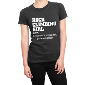Rock Climbing Girl Definition women’s t-shirt