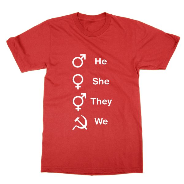 He She They We communism symbols t-shirt by Clique Wear