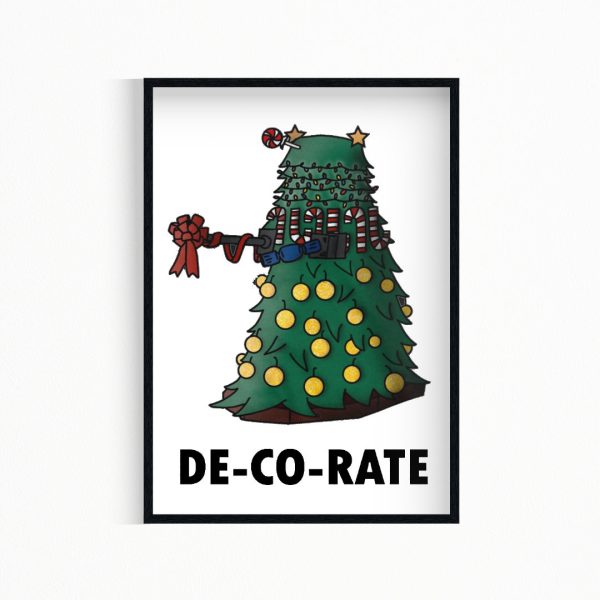 Dalek De-co-rate Christmas Wall Art Poster Print