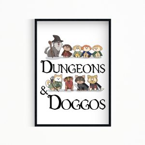 Dungeons and Doggos Wall Art Poster Print
